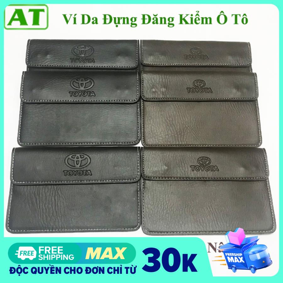 Ví Da Đựng Đăng Kiểm Giấy Tờ Ô Tô Xe Hơi Logo Toyota Sang Trọng
