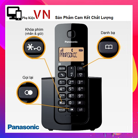 ⚡ C.hính Hãng ⚡ Điện Thoại Bàn Không Dây Panasonic - KX TGB110