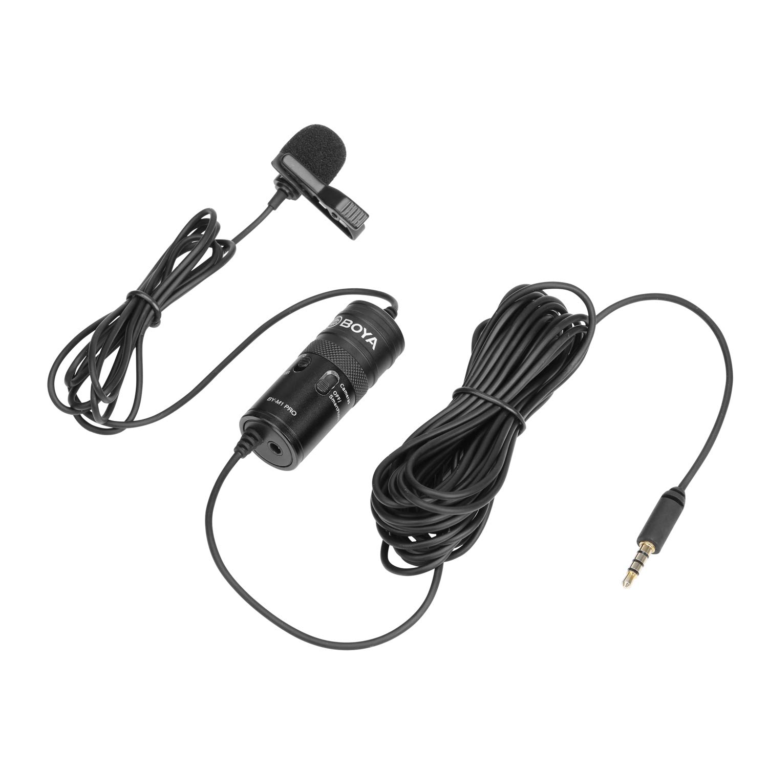 Micro cài áo có dây dùng cho làm video phỏng vấn, sử dụng cho máy quay, máy ảnh DSLR, smartphone | Boya BY-M1 Pro