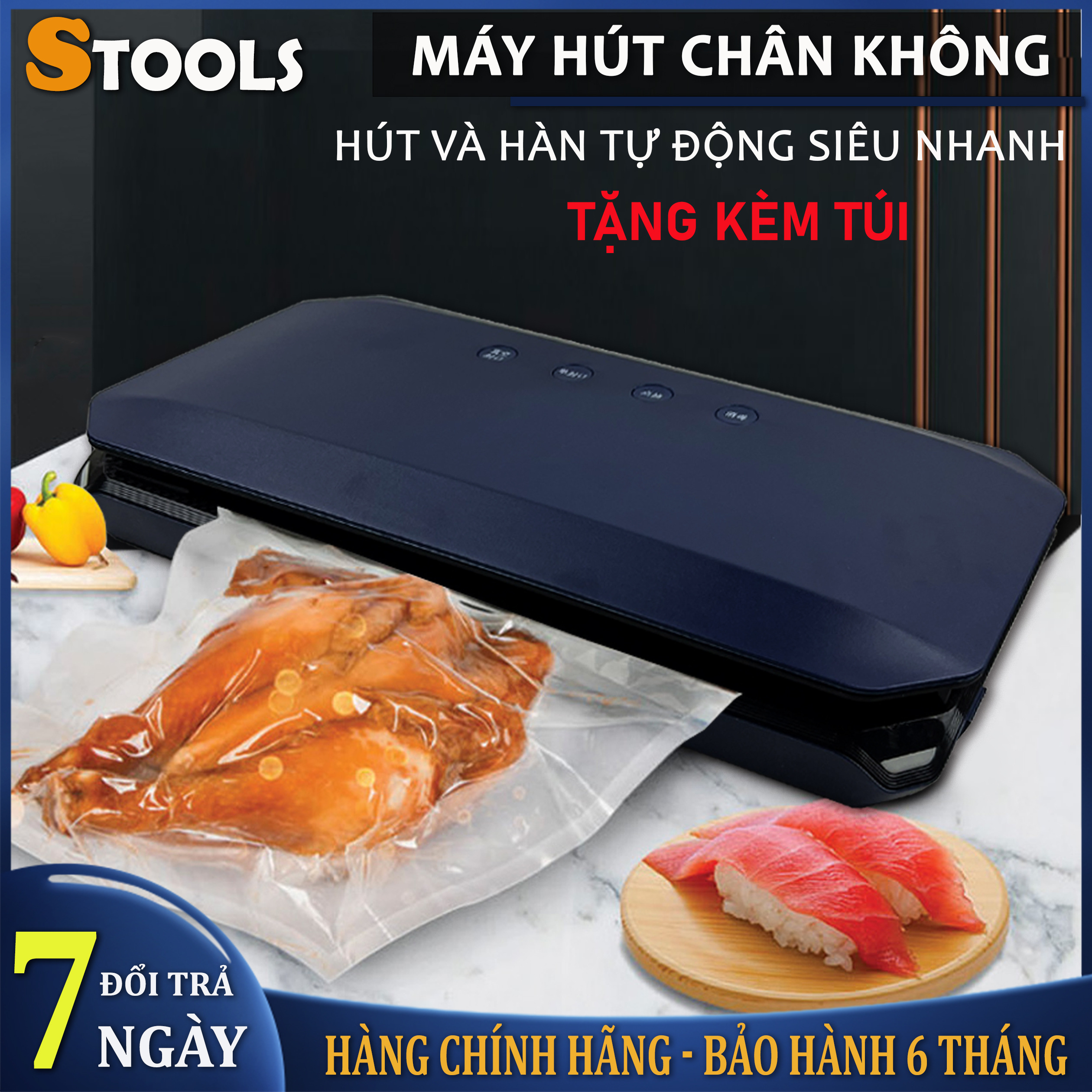 Máy hút chân không thực phẩm, máy hàn miệng hút túi vacuum sealer dz320-a công nghệ cao bảo quản thực phẩm| máy hút chân không thực phẩm kiêm máy hàn miệng túi| tặng 10 túi hút chân không