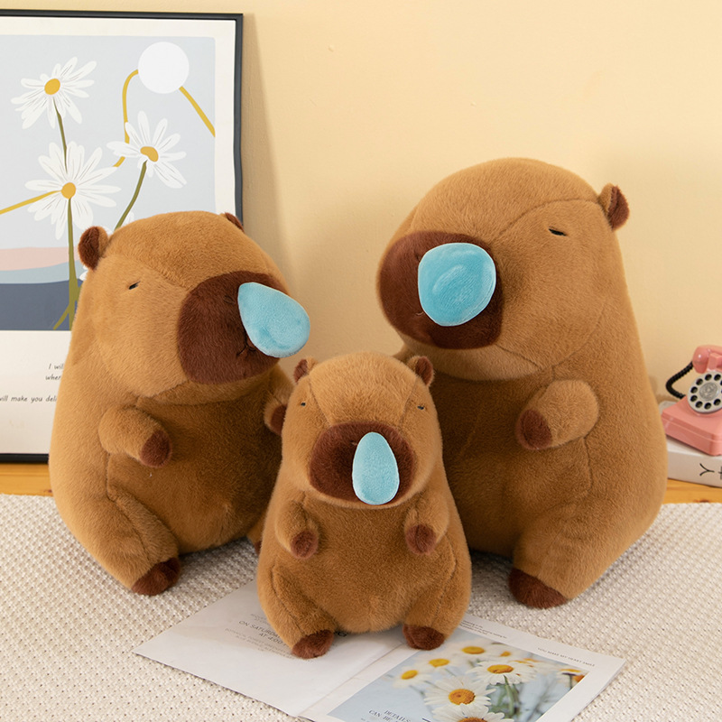 Gấu bông Capybara kèm balo rùa xanh êm mịn dễ thương cao cấp