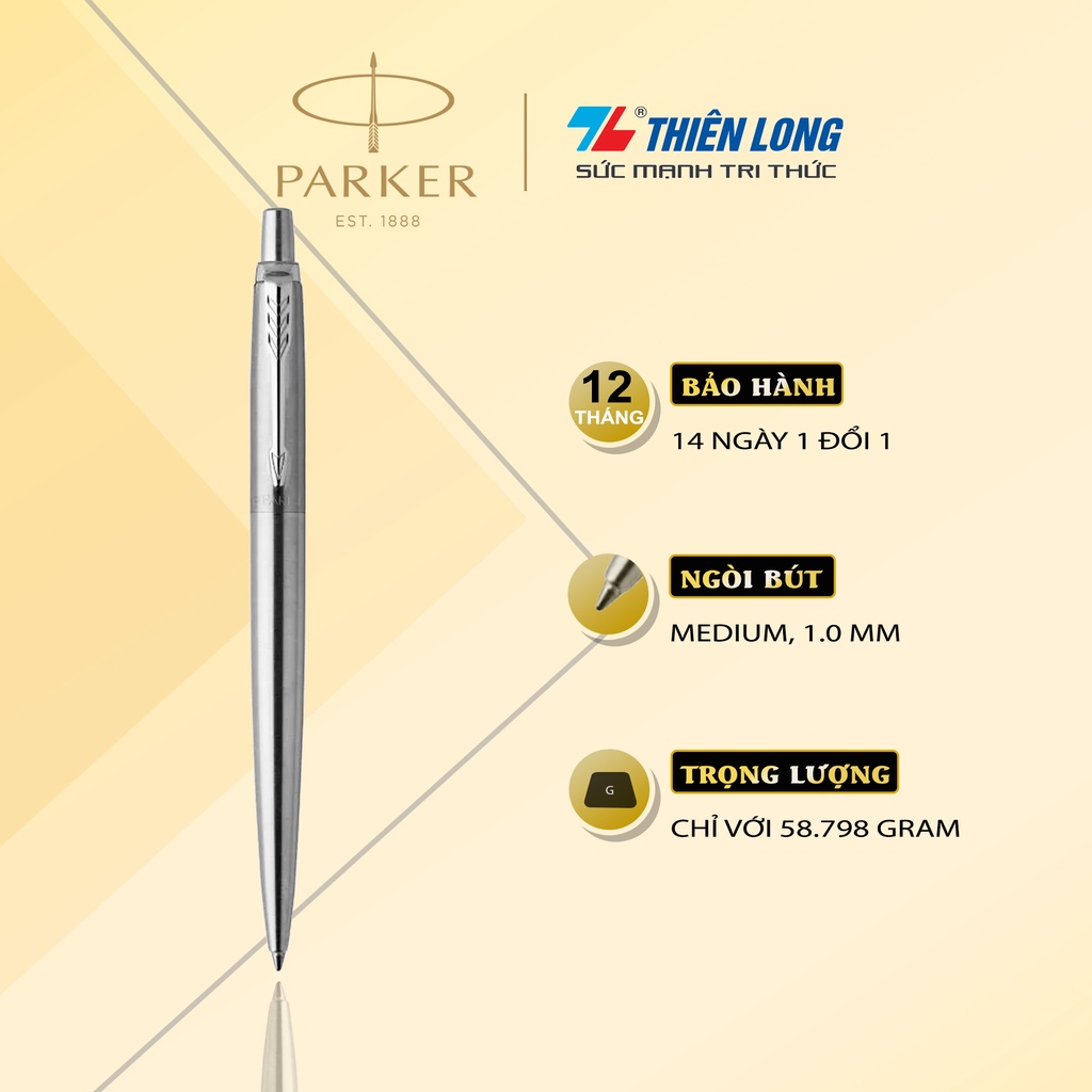 Bút bi cao cấp parker jotter đ-stain steel ct tb6-1953344