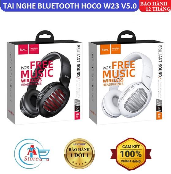 Tai nghe chụp tai bluetooth hoco w23 v5.0 pin trâu - bh 12 tháng