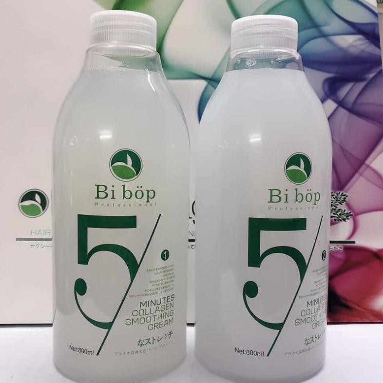 Cặp Thuốc Kem Uốn Lạnh Tóc Bibop Mới 800mlx2 sóng căng đẩy sóng