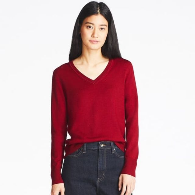 Áo len nữ extra fine merino uniqlo- 408710
