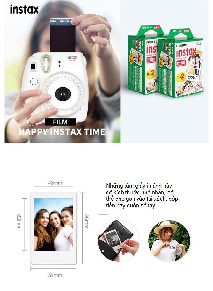 Hộp phim Fujifilm Instax Mini 10 tấm  ( 1 hộp 10 tấm hình/cuộn phim ). Giao 2H khu vực HCM