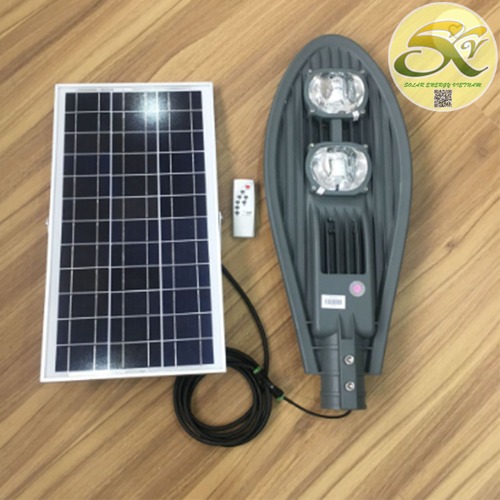 [HCM]Đèn đường led năng lượng mặt trời 100W - Pha Chiếc lá NLMT 100W