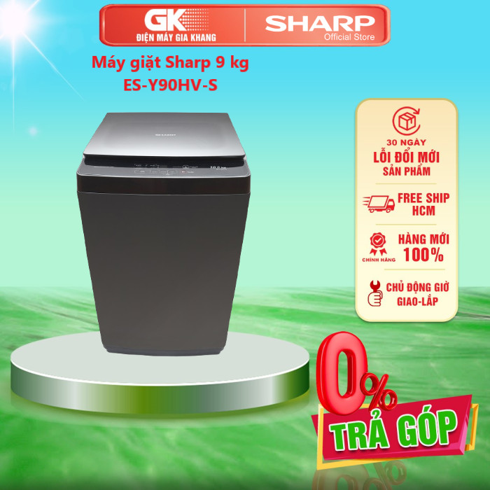 Máy giặt sharp 9kg es-y90hv-s - giao toàn quốc - freeship hcm