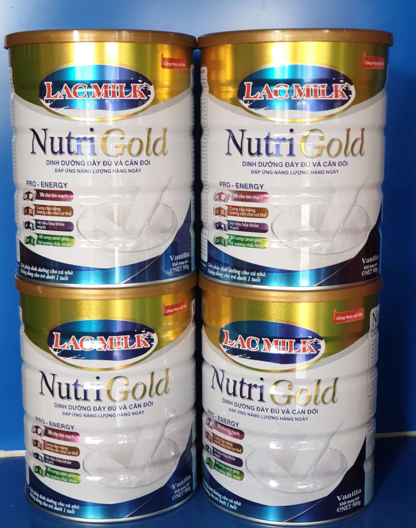 Combo 4 Lon Sữa Bột LacMilk NutriGold Dinh dưỡng đầy đủ và cân đối