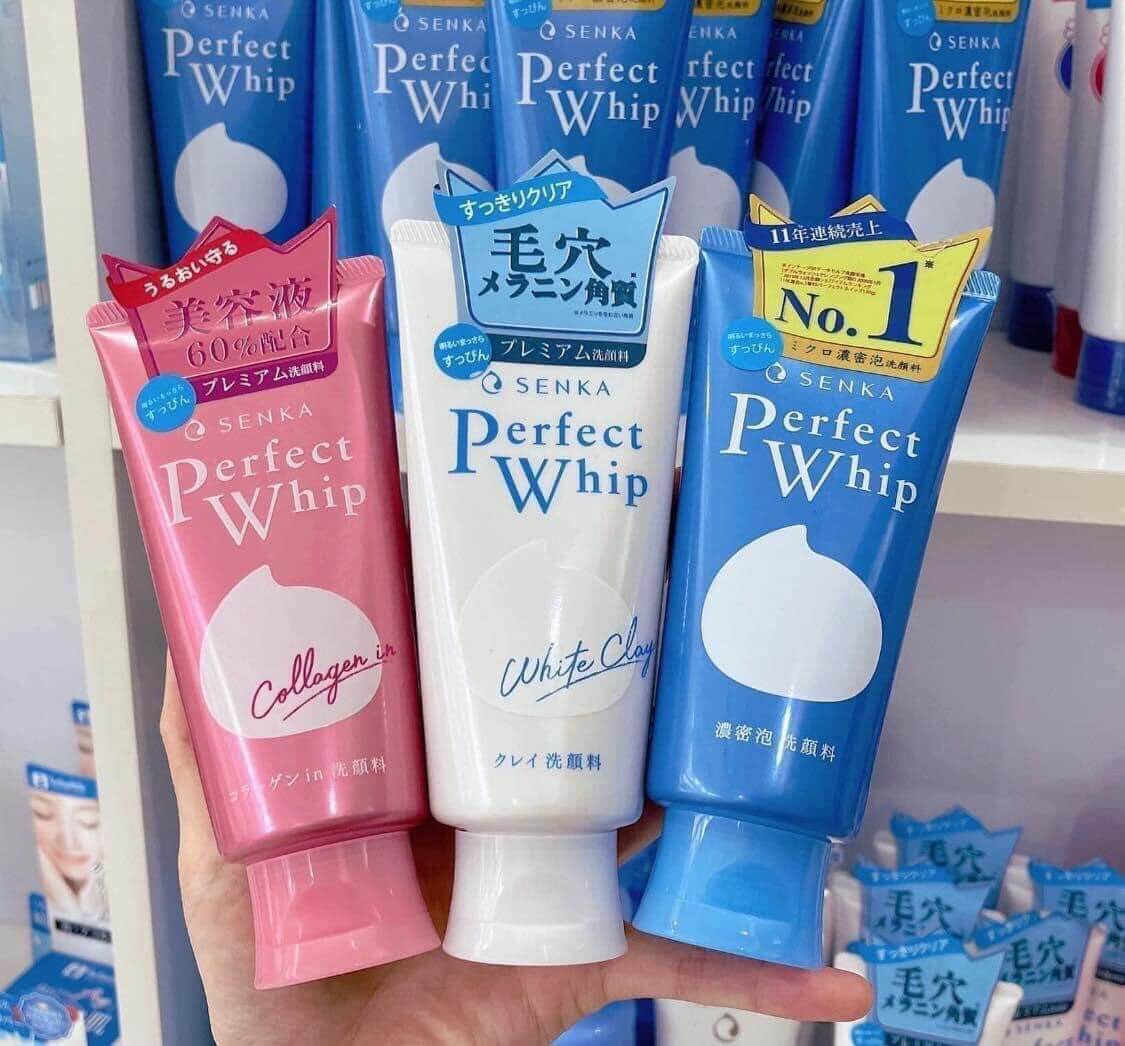 Sữa rửa mặt senka perfect whip tạo bọt sạch sâu, ẩm mịn