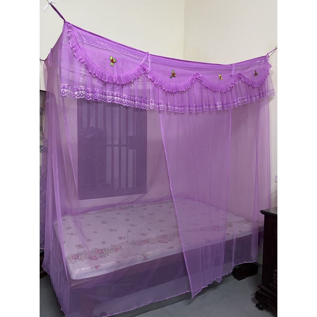 Mùng ngủ Cao 2m tuyn lạnh cao cấp Màu Tím