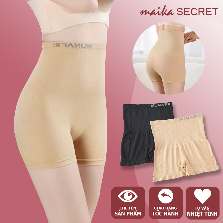 Quần nịt bụng mặc váy Munafie dạng đùi, Quần lót nữ cạp cao gen bụng mặc trong váy - - QGB1168