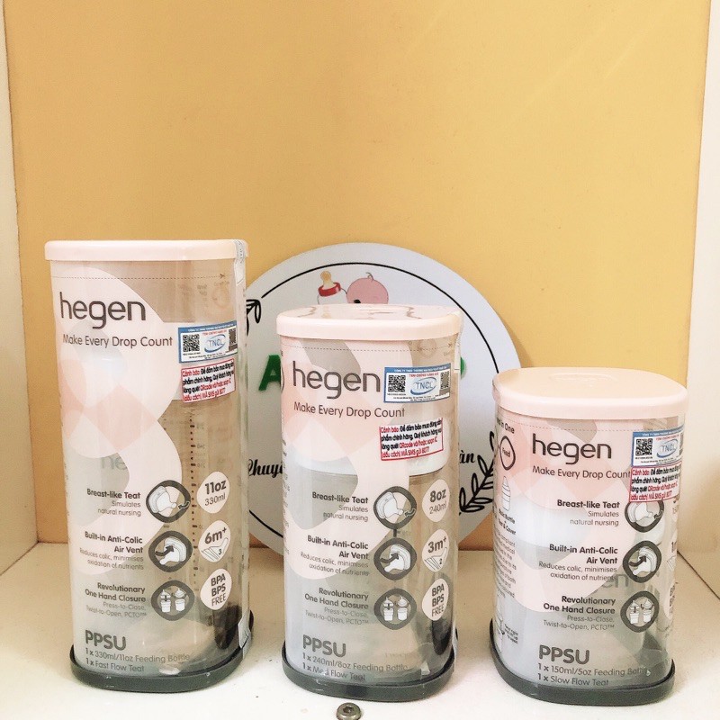 Bình sữa Hegen chính hãng đủ size 60ml/150ml/240ml/330ml
