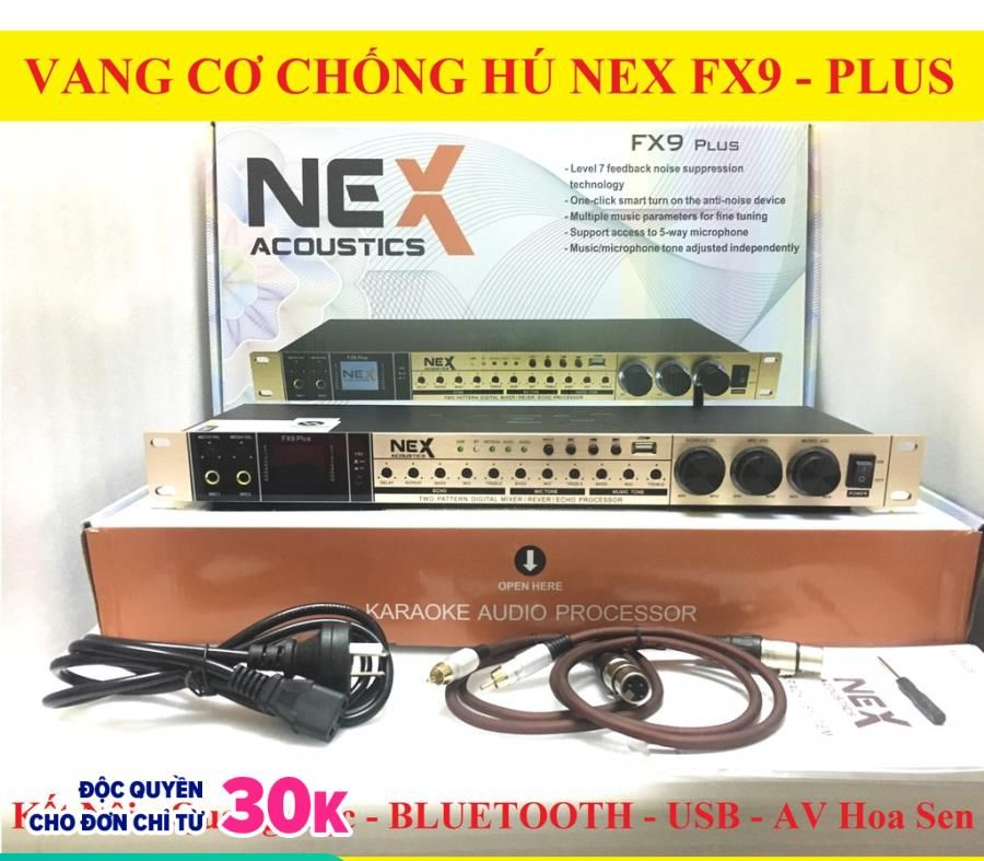 Vang Cơ NEX FX9 PLUS - Vang Cơ Karaoke Hay Nhất 2021 Vang Cơ NEX ACOUSTICS - Chống Hú Rít, Chống Giật, Nâng Tiếng, Chất Âm Hay, Dòng Vang Đẳng Cấp, Màn Hình Lcd, Kết Nối Dễ Dàng Qua Bluetooth,Cực Tốt