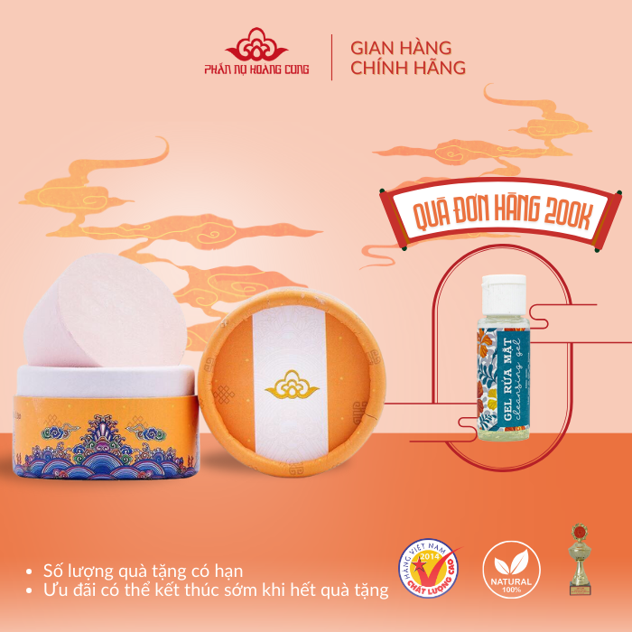 Phấn Trang Điểm Phấn Nụ Hoàng Cung màu da nén tròn