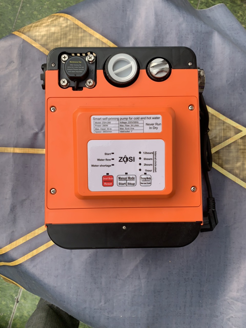 Bơm tăng áp điện tử thông minh 280w - zosi thái lan