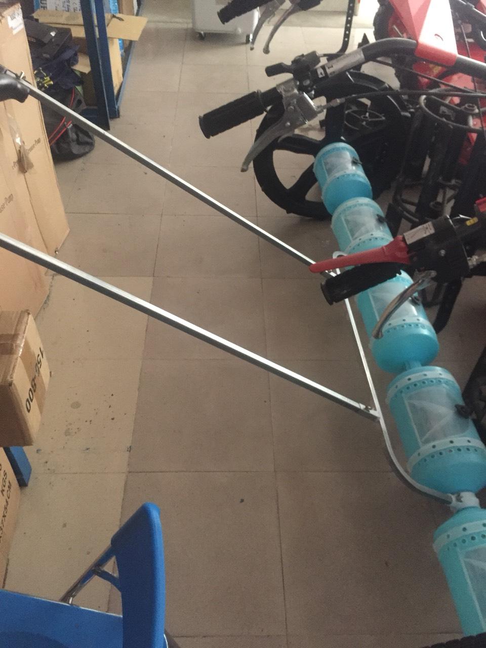 máy gieo hạt 6 trống, Máy xạ lúa thẳng hàng 6 trống kéo tay