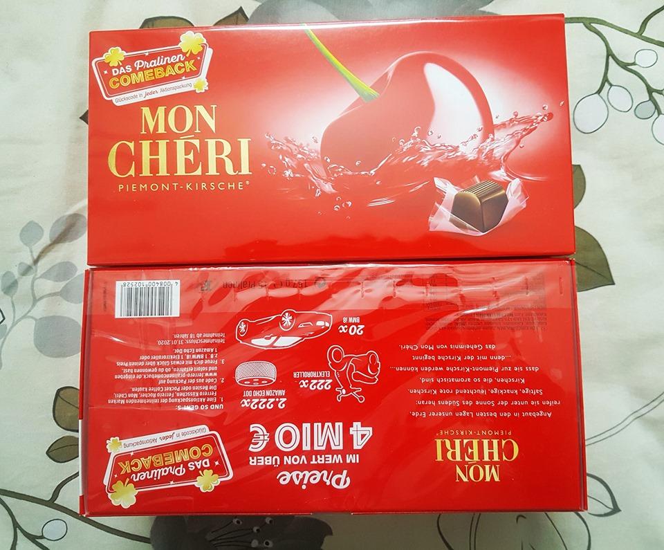 Socola Nhân R.ư.ợ.u Mon Cheri Của Đức. Hộp 15 Viên . Hạn Sử Dụng Tới tháng 1 năm 2020
