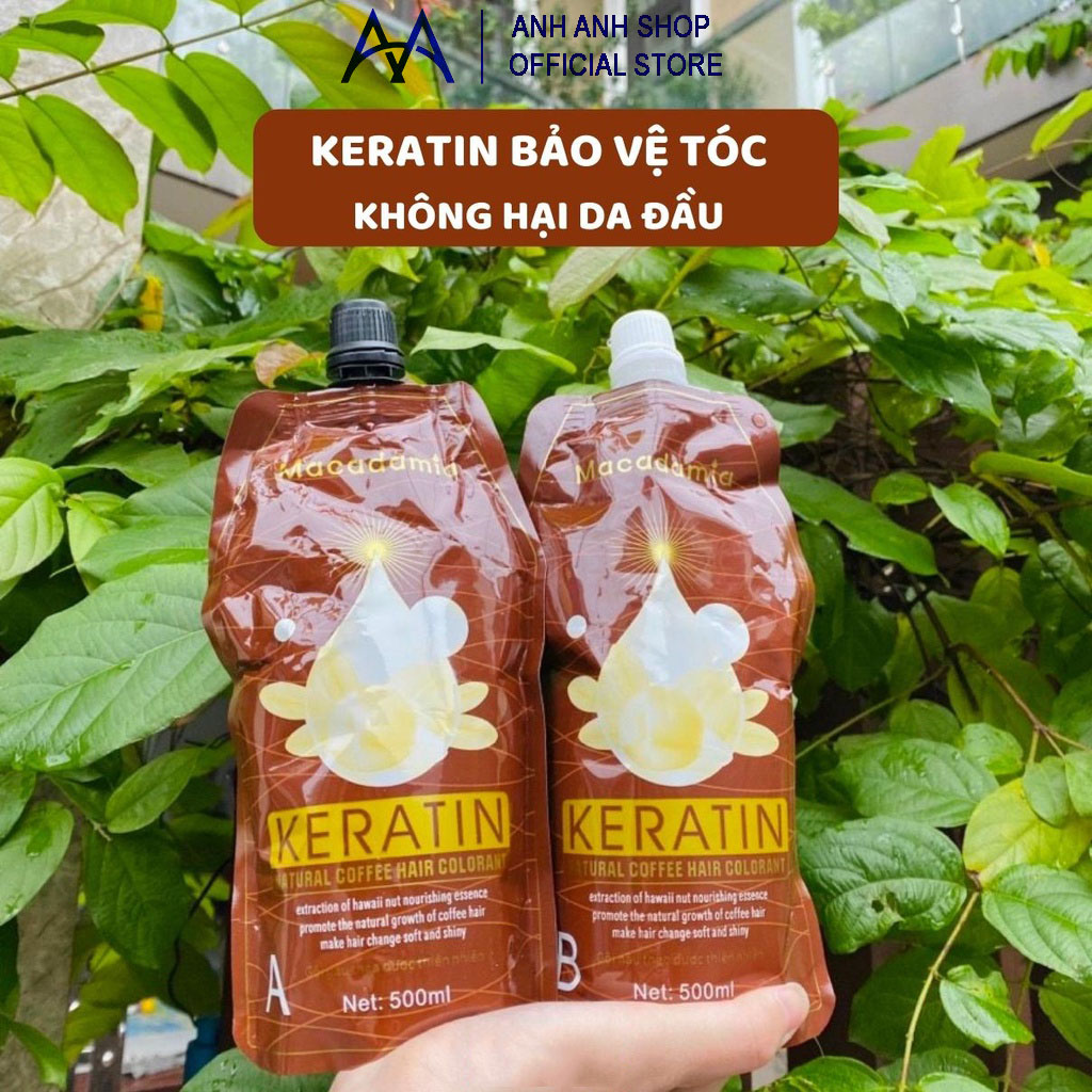 [CHÍNH HÃNG] Nhuộm đen không dính da đầu chiết xuất từ quả hạt Macadamia 500ml x 2