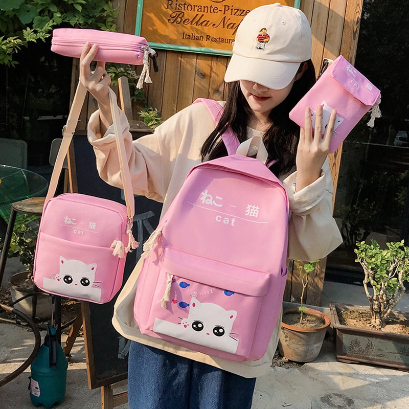 SET 4 MÓN BALO NỮ KÈM TÚI TOTE VÀ BÓP VÍ ĐI HỌC ĐI CHƠI DU LỊCH