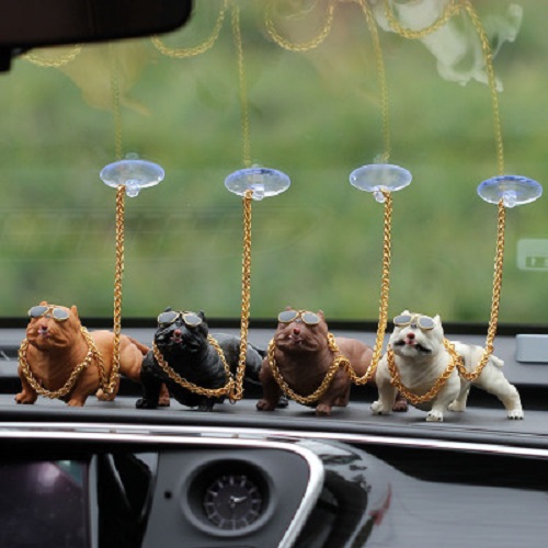 Chó Pitbull trang trí taplo ô tô nhà cửa 4 màu cực ngầu HÌNH CHỤP THẬT