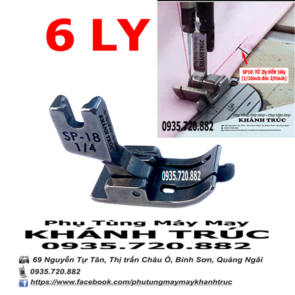 Chân vịt SP18 6ly máy may 1kim công nghiệp