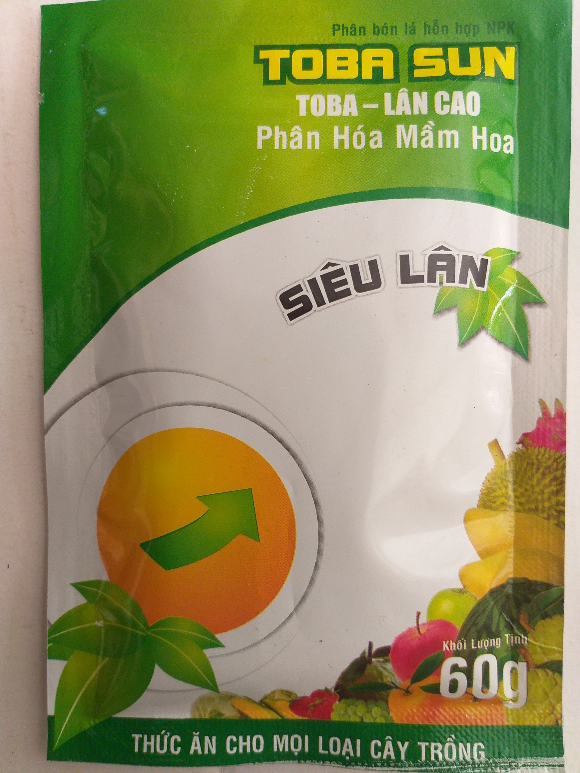 Phân bón lá hỗn hợp npk - toba sun - siêu lân -60g