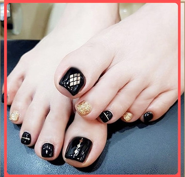 Bộ 24 Móng chân giả , nail giả C66 (kèm keo dán)