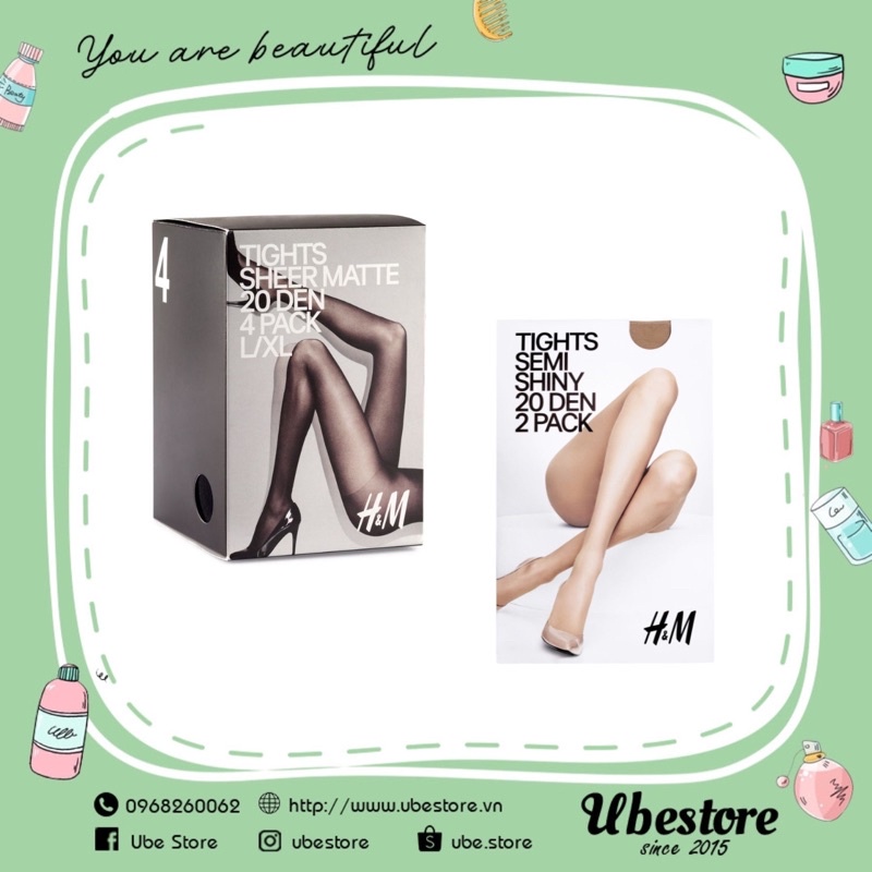 Set quần tất h&m tights sheer matte 20d #sale_off_60%