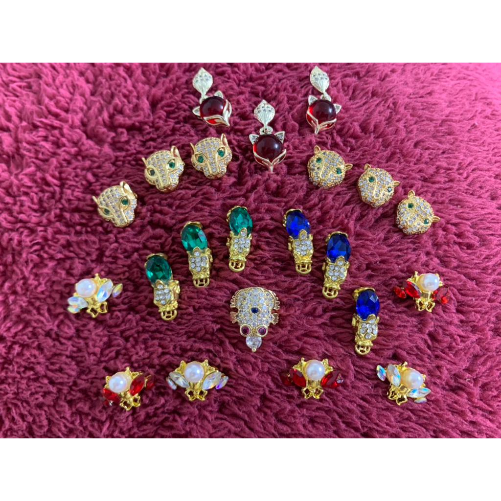 Charm Tỳ Hưu ngậm vàng phong thủy charm đính móng tay - Phụ kiện nail