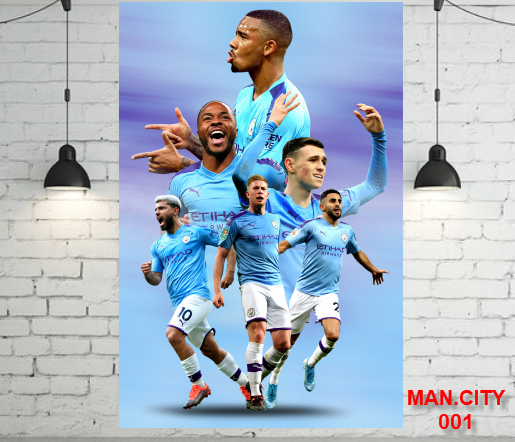 Decal Poster dán tường ManCity cực đẹp dễ sử dụng - LiDO Sports