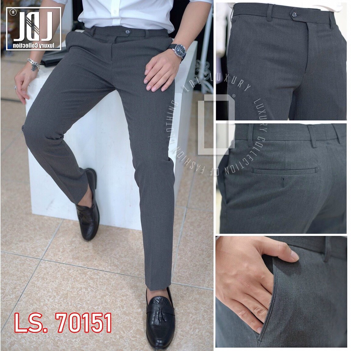 Quần tây âu nam cao cấp quần âu nam SlimFit ống côn Hàn Quốc dáng ôm jellyshop2000 k49