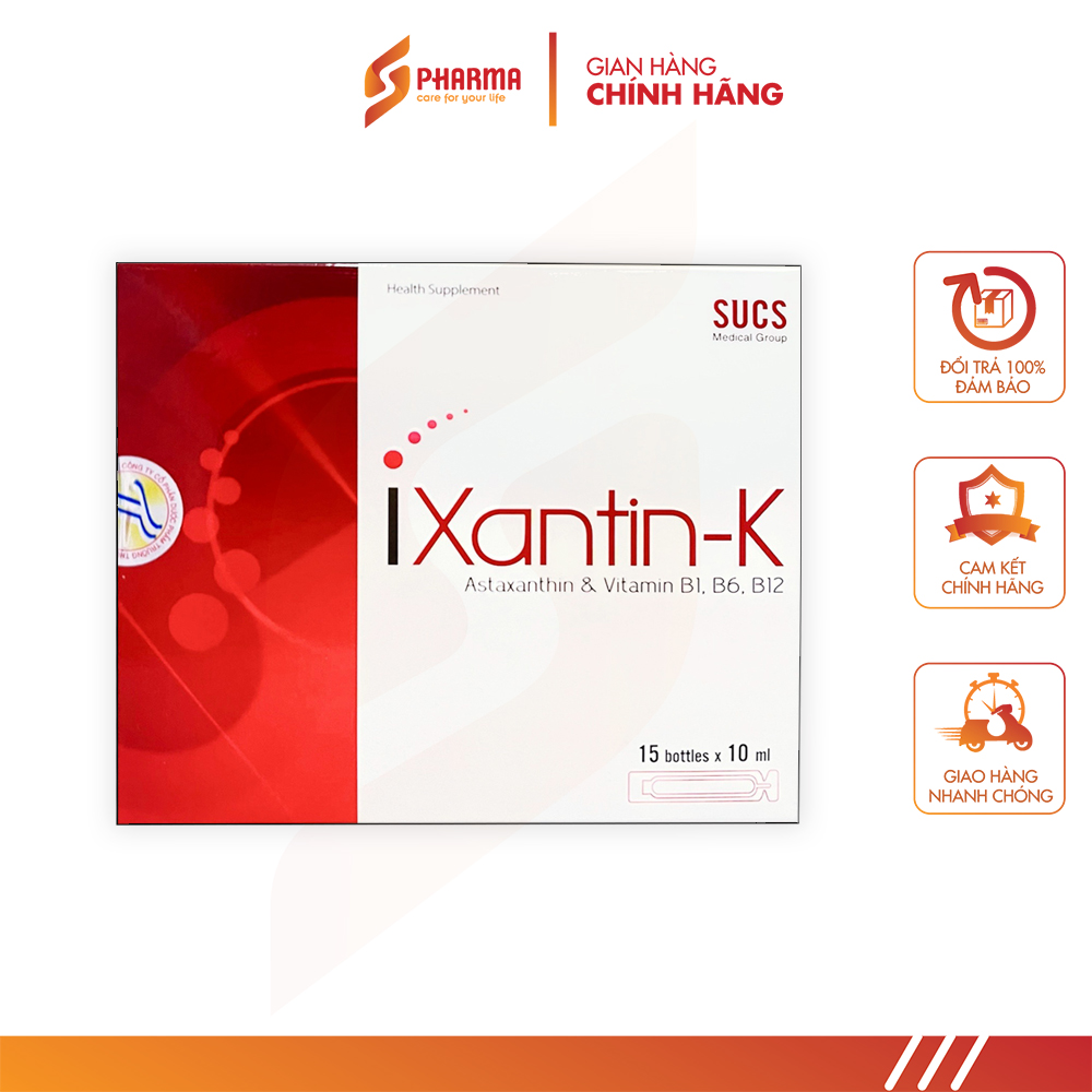 Siro bổ mắt IXantin-K [Astaxanthin &amp; Vitamin B1, B6, B12]