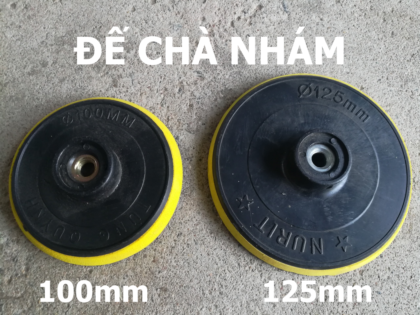 Đế dán chà nhám size 125mm