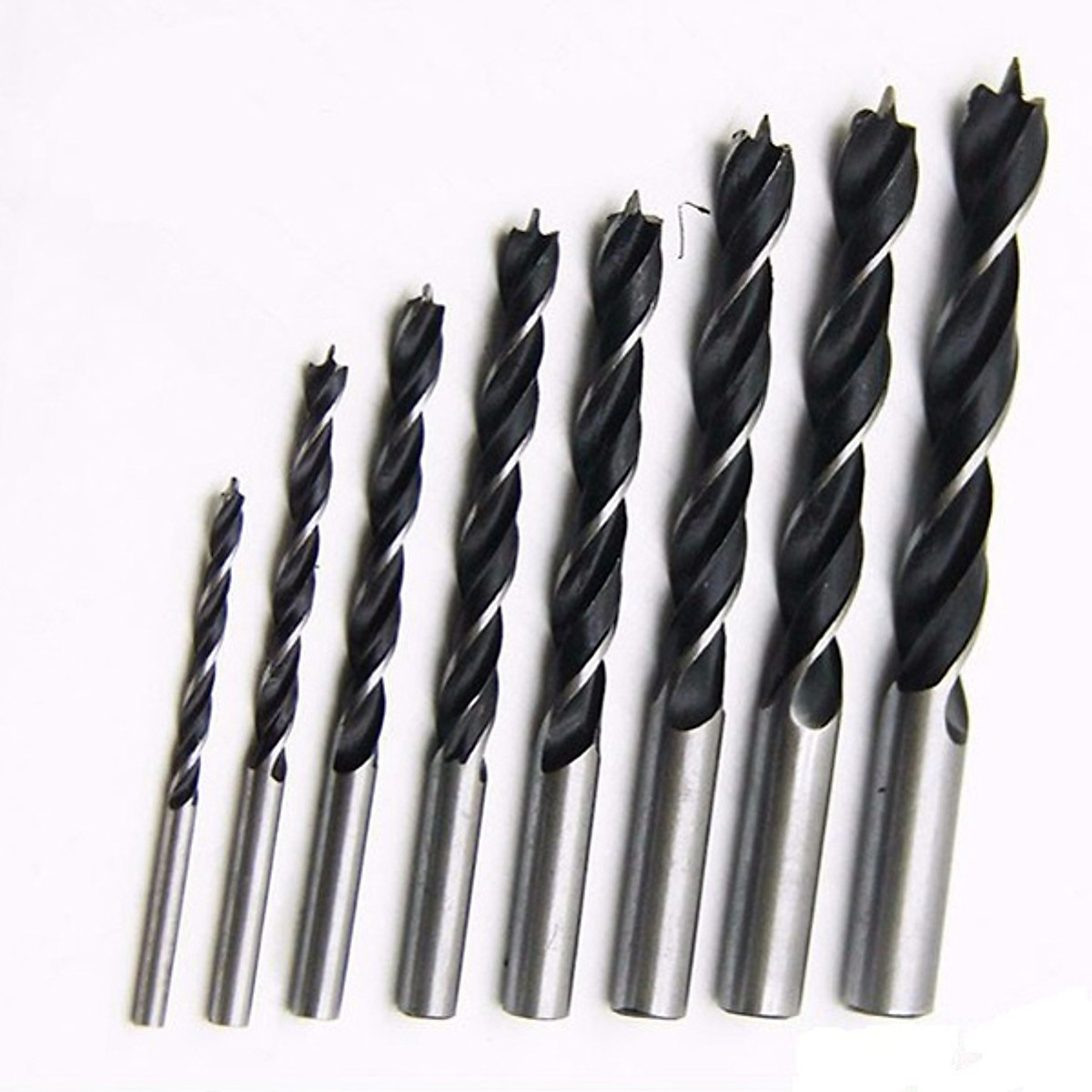 Bộ 8 mũi khoan gỗ  định tâm 3 ngạnh khoan chính xác 3-10mm