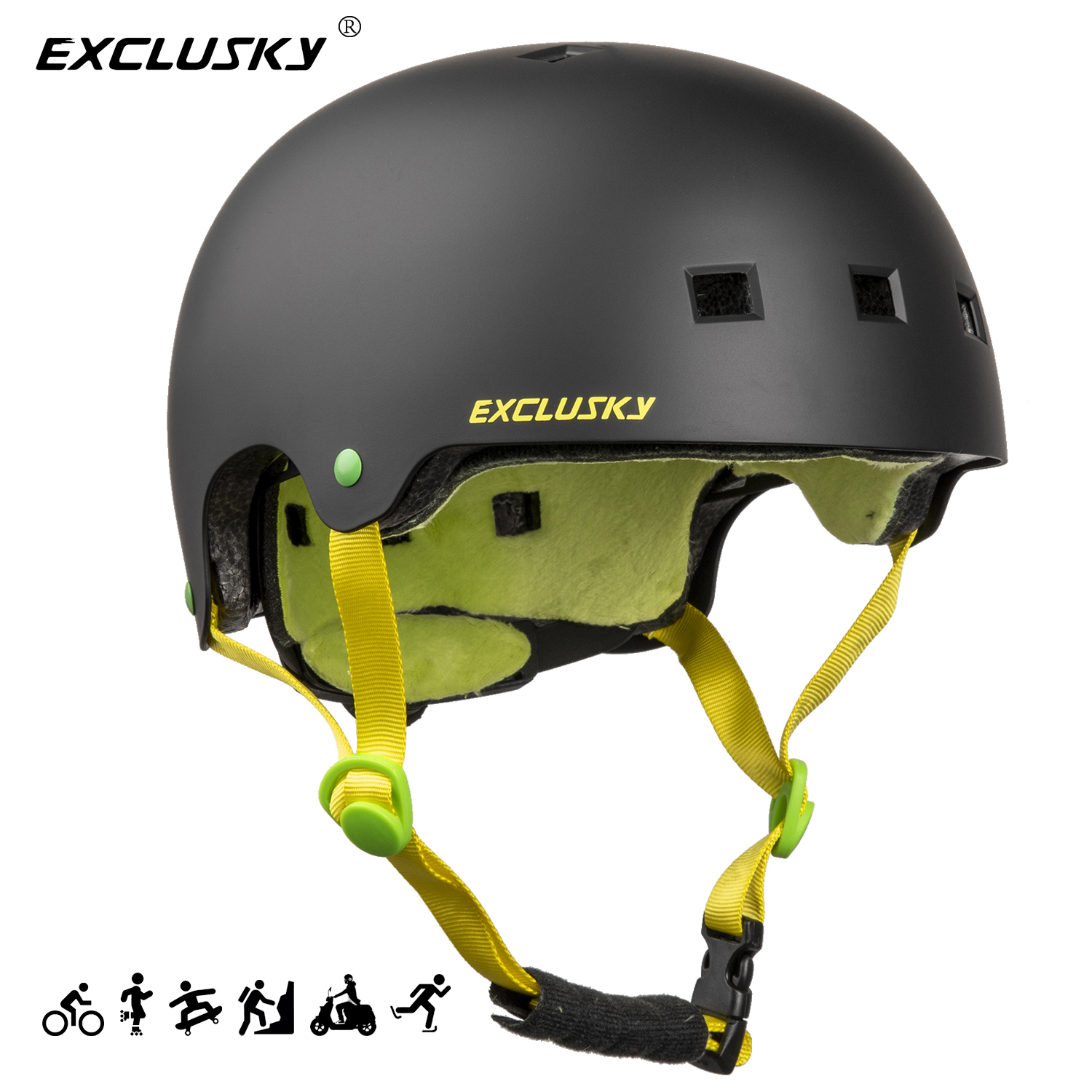 【COD EXCLUSKY Multi-Sports BMX Skateboard Scooter Helmet Bicycle Accessories Cap Roller Skating Helmets for s Size M And L