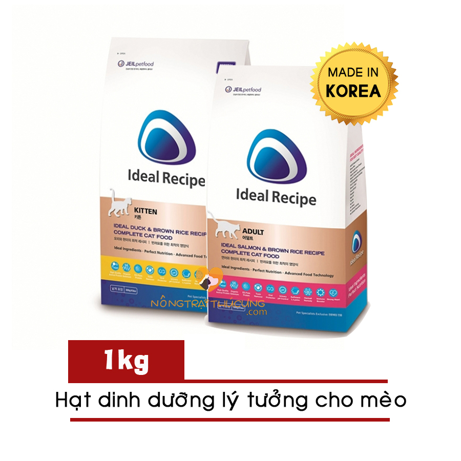 Thức ăn hạt dinh dưỡng cho mèo ideal recipe -
