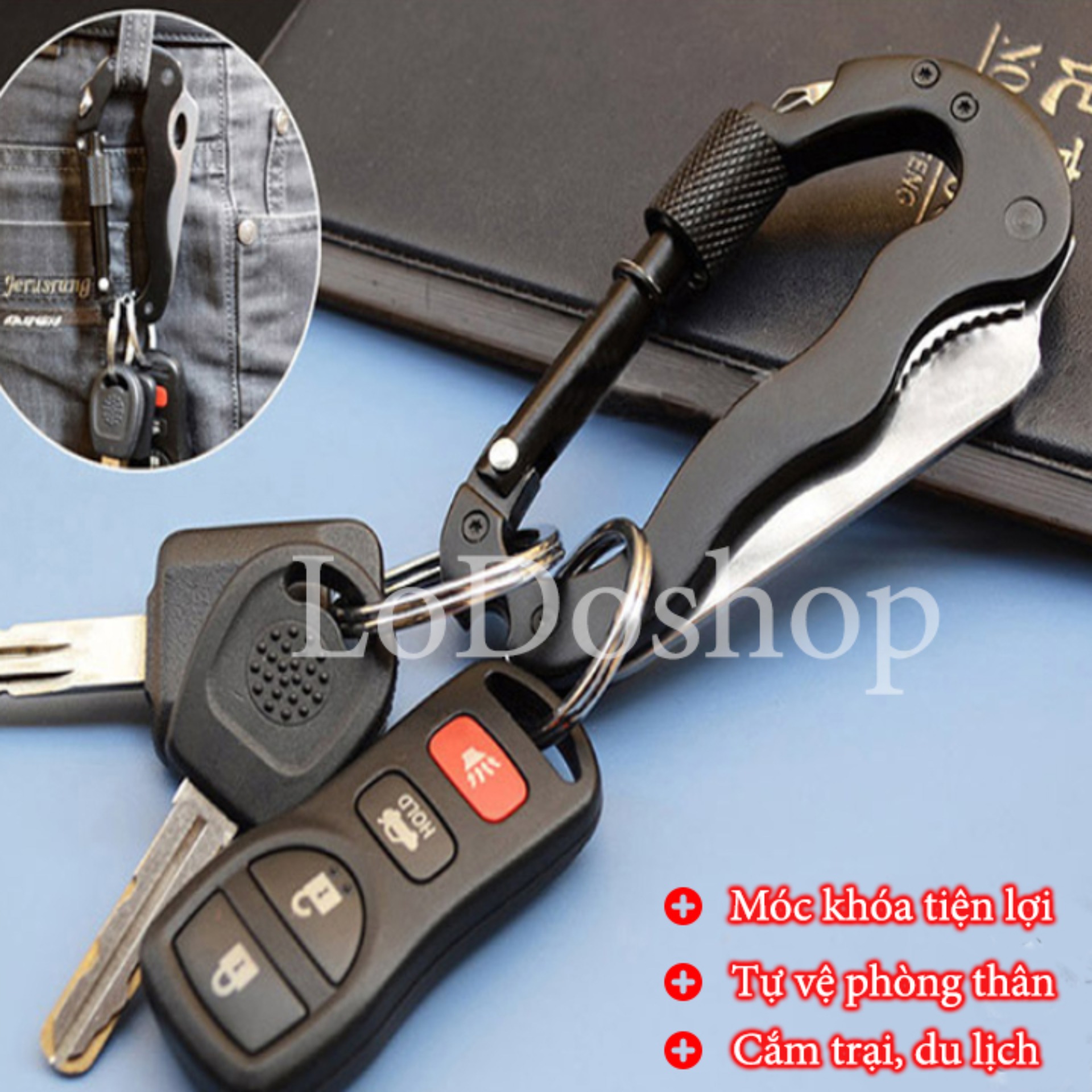 Móc khóa dã ngoại du lịch đa năng - Móc khóa xe máy ô tô - Quà tặng bạn trai - Quà tặng sinh nhật - Happy birthday - Quà lưu niệm - Tua vít - Dao gọt trái cây - Dụng cụ đi phượt leo núi - Móc khóa balo - Cấm trại