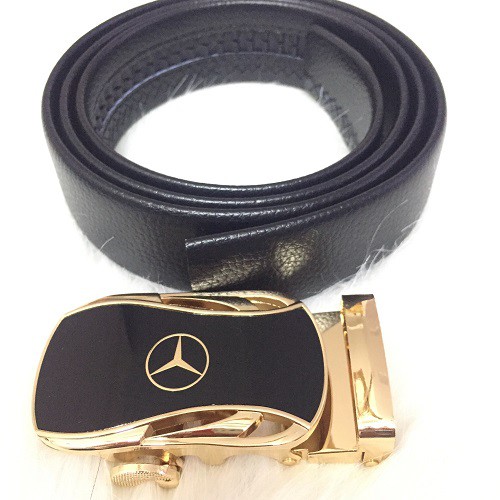 Thắt Lưng Nam Cao Cấp Hàng Hiệu Mercedes-Benz Khoá Mạ Vàng Bạc Dây Nịt Nam Da Bò Đẳng Cấp Nam Tính GG-9K