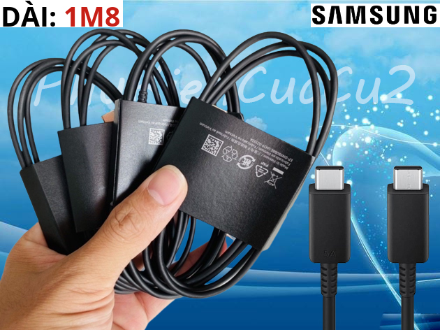 Cáp sạc nhanh type c - type c dài 1m8 samsung chính hãng