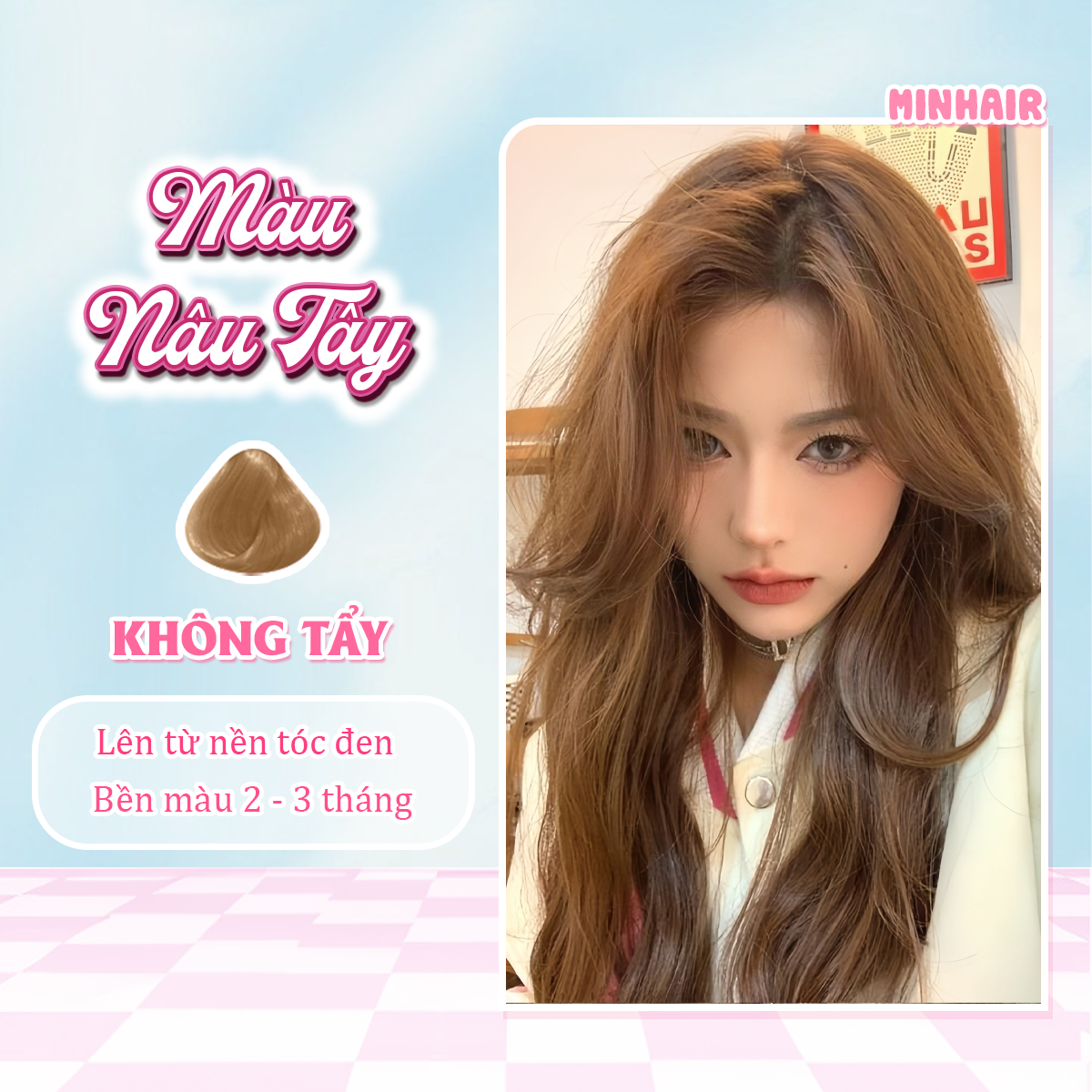 HOÀN TIỀN 15% - Thuốc nhuộm tóc Nâu thuốc nhuộm tóc Nâu Tây không tẩy tặng kèm oxy trợ dưỡng và bao tay