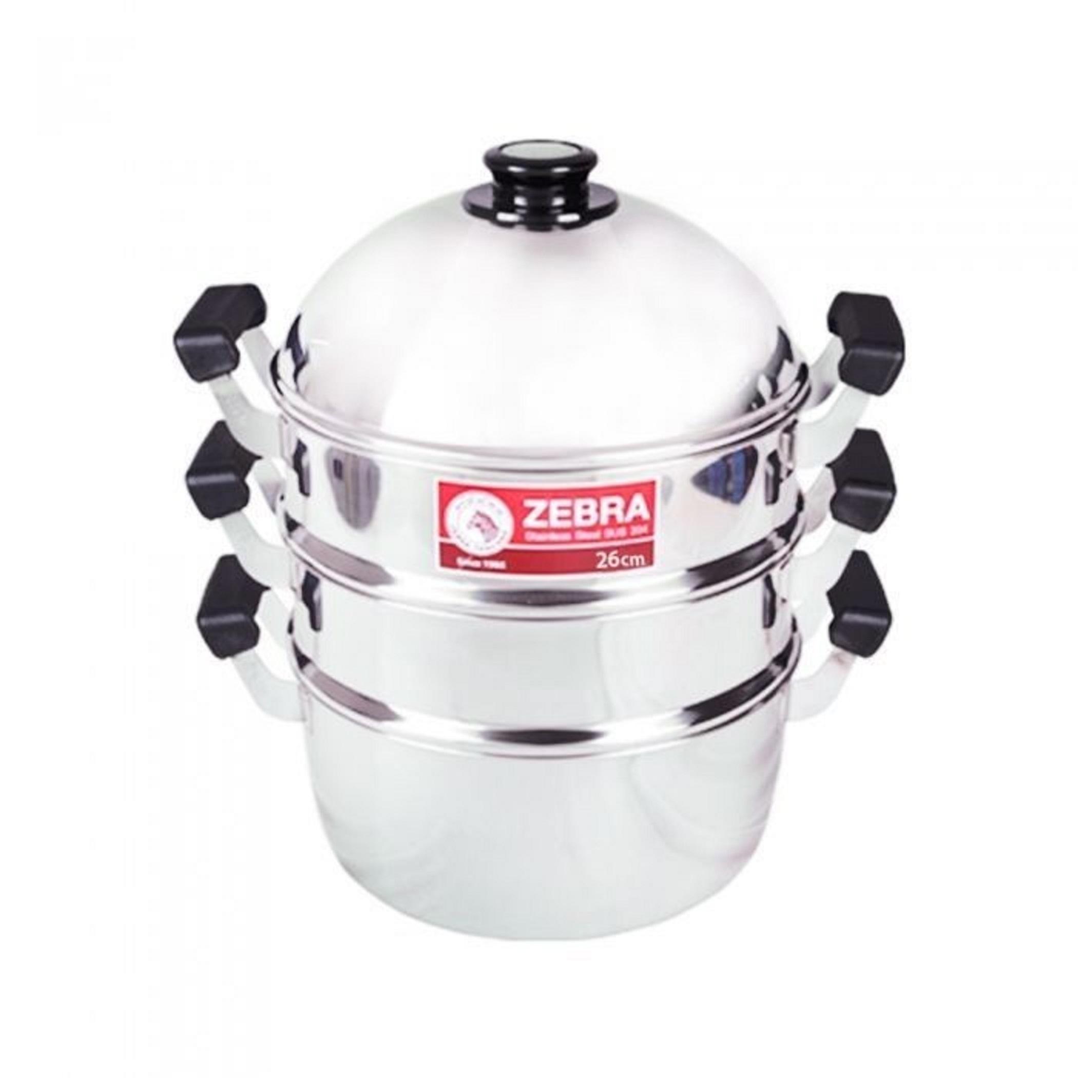 Bộ nồi xửng hấp Zebra 3 tầng, 32cm x 47cm 164432, hàng Thái Lan inox 304