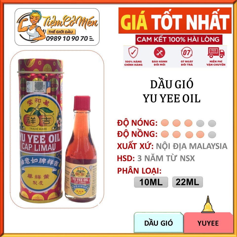 Dầu khuynh diệp yu yee oil cap limau malaysia - 10ml/22ml