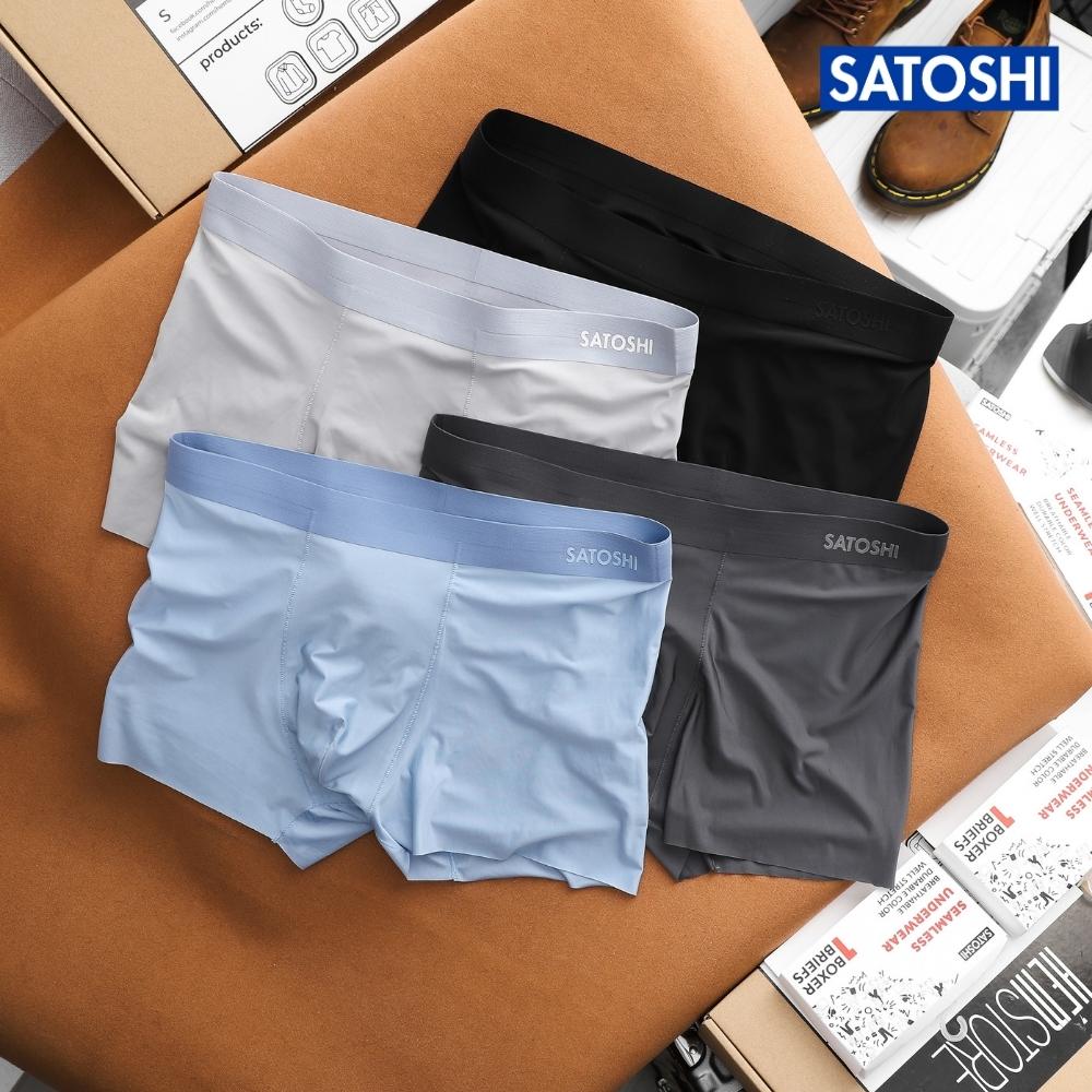Quần boxer nam Satoshi SABX20 vải cotton thoáng mát mềm mịn, thấm hút mồ hôi