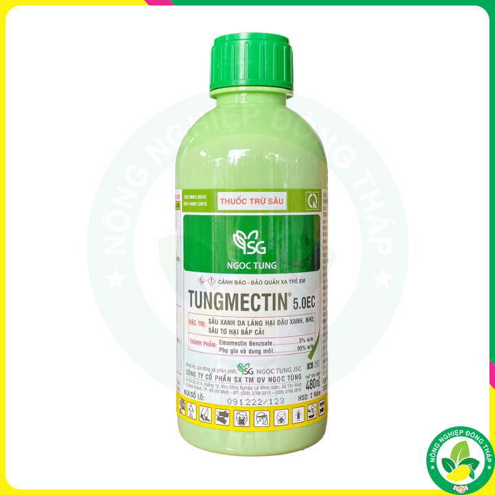 Thuốc Trừ Sâu TUNGMECTIN 5.0EC – Đặc_trị: Sâu xanh da láng hại Đậu xanh, Nho; Sâu tơ hại Bắp cải (Chai 480ml)