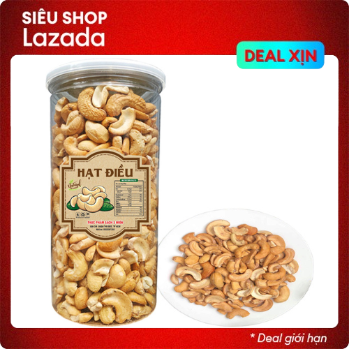 500G HẠT ĐIỀU RANG MUỐI SẠCH VỎ LOẠI BỂ THƠM NGON BỔ DƯỠNG