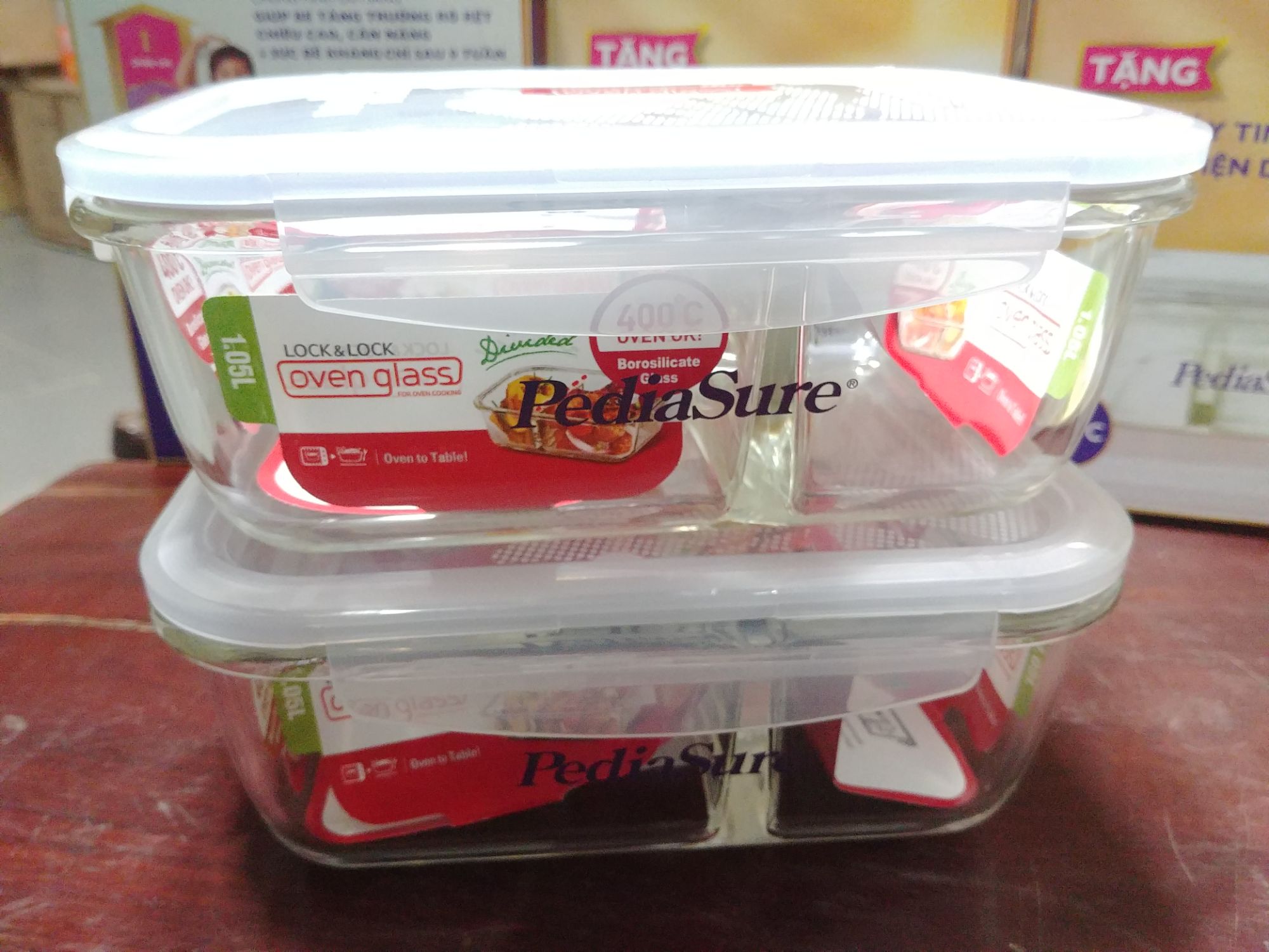 Thố chia ngăn thủy tinh cao cấp chịu nhiệt Lock & Lock