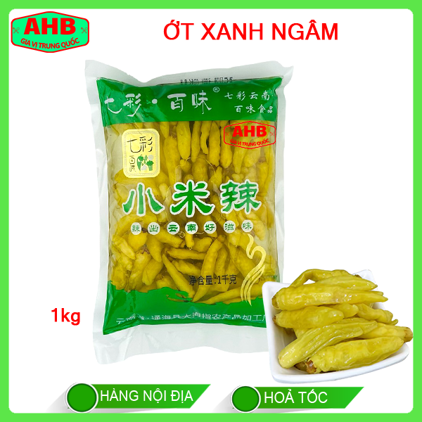 Ớt xanh ngâm 1kg Tứ Xuyên
