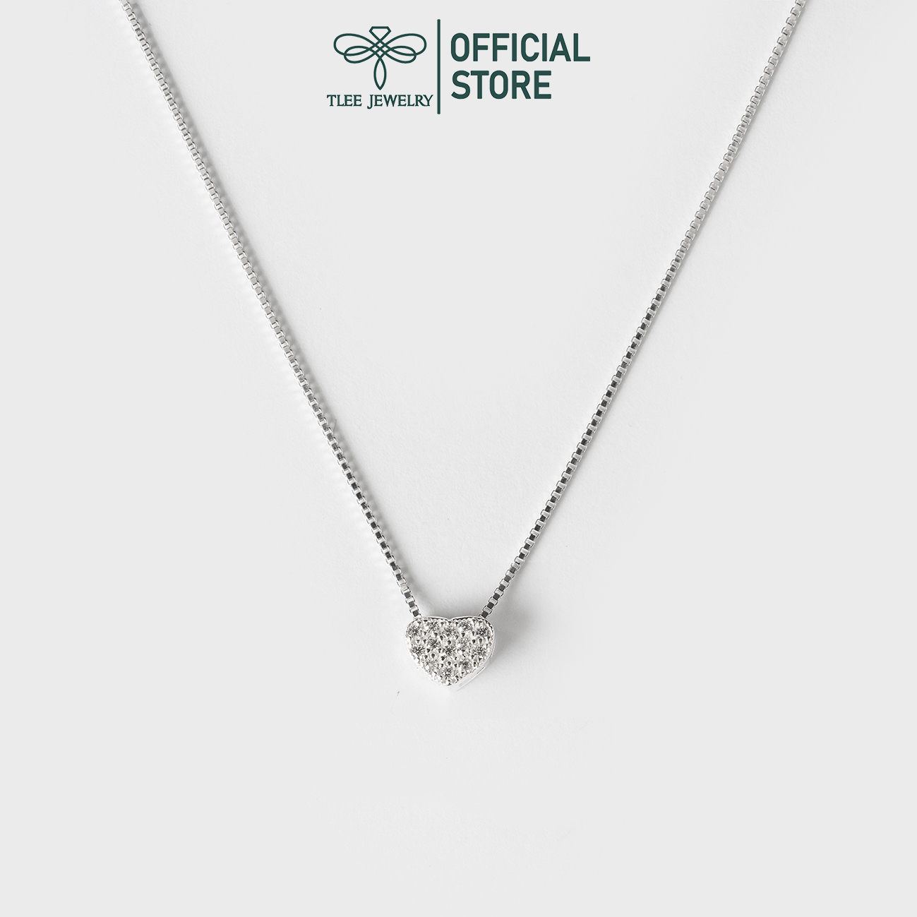 Dây chuyền bạc nữ TLEE mặt trái tim nạm đá cao cấp TleeJewelry D0158