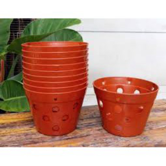 Bộ 5 chiếc chậu nhựa gốm f25 trồng lan